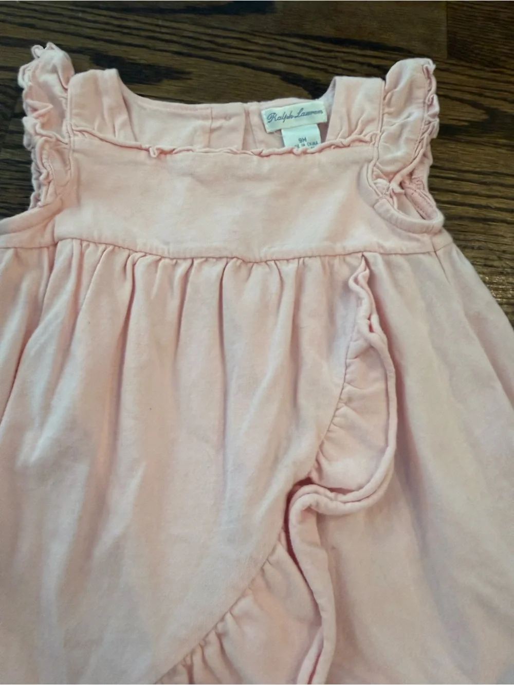 Ralph Lauren Light Pink Ruffle Tank Dress for Kids